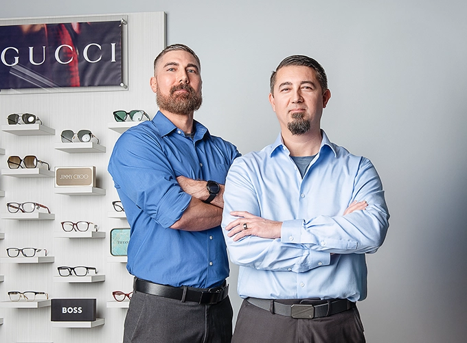 Eye Doctors J.C. Sullivan And Bill Sullivan Posing